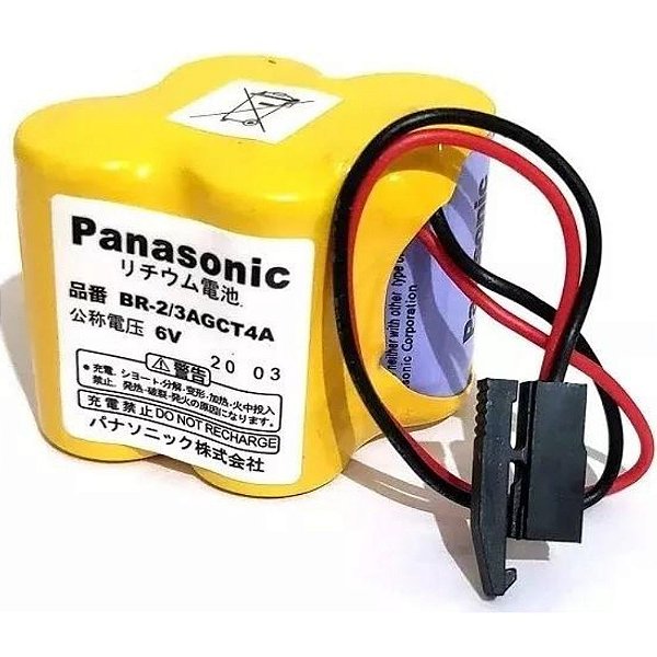 BATERIA PARA CNC FANUC BR-2/3AGCT4A 6V A06B-6114-K504 / A98L0031-0025 CONECTOR PRETO