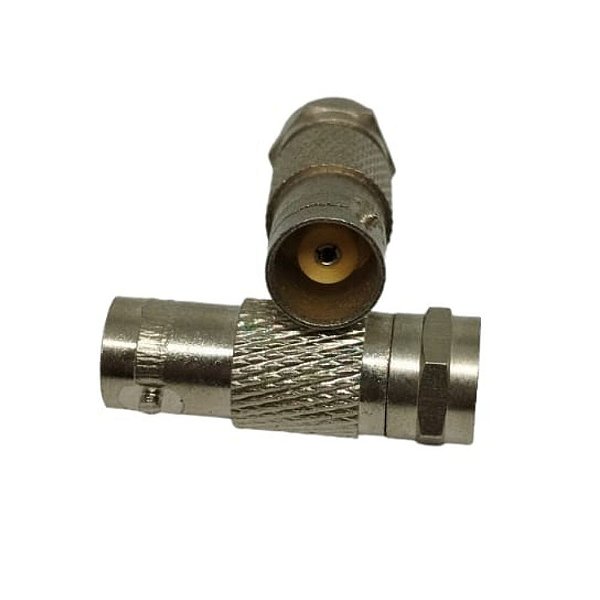 ADAPTADOR PLUG BNC FEMEA PARA PLUG F MACHO