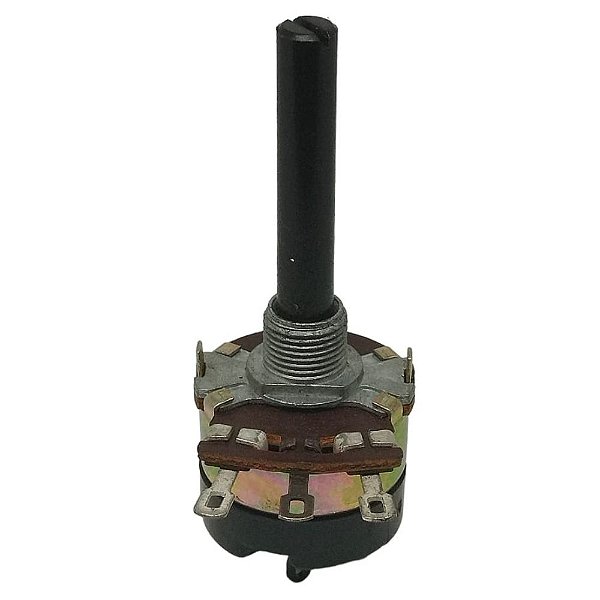 POTENCIOMETRO 2K2 LOG LINEAR COM CHAVE 23MM CONSTANTA
