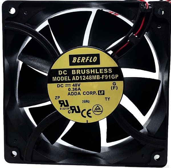 MICRO VENTILADOR 120X120X38MM 48V  0.36A AD1248MB-F91GP ROLAMENTO DUPLO ADDA