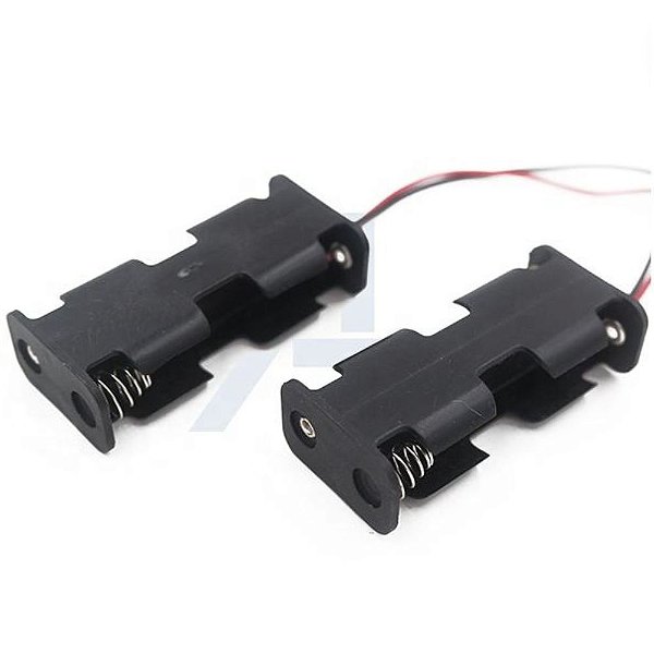 SUPORTE P/2 PILHAS Aa 2 LADOS PRETO