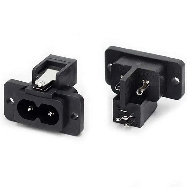 TOMADA BIPOLAR MACHO TIPO 8 AC-001 COM INTERRUPTOR