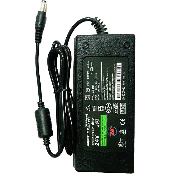 FONTE ESTABILIZADA CHAVEADA BIVOLT 24V 2A PLUG P4 2,1MM