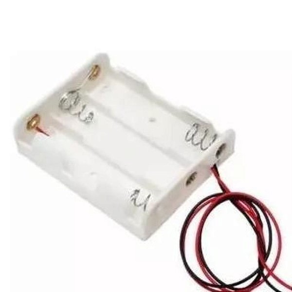 SUPORTE PARA 3 PILHAS AA CANOA BRANCO