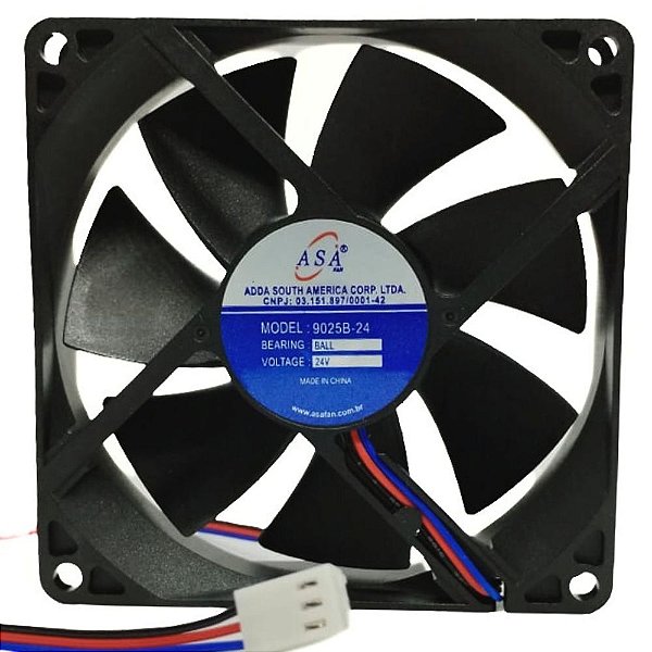 MICRO VENTILADOR 92X92X25 24V 3000RPM D92 9225B-24 ROLAMENTO