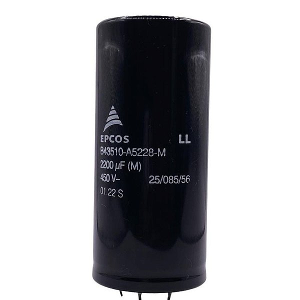 CAPACITOR SNAP-IN 2200UF 450V B43510A5228M000 45X100MM 4T SNAP-IN EPCOS