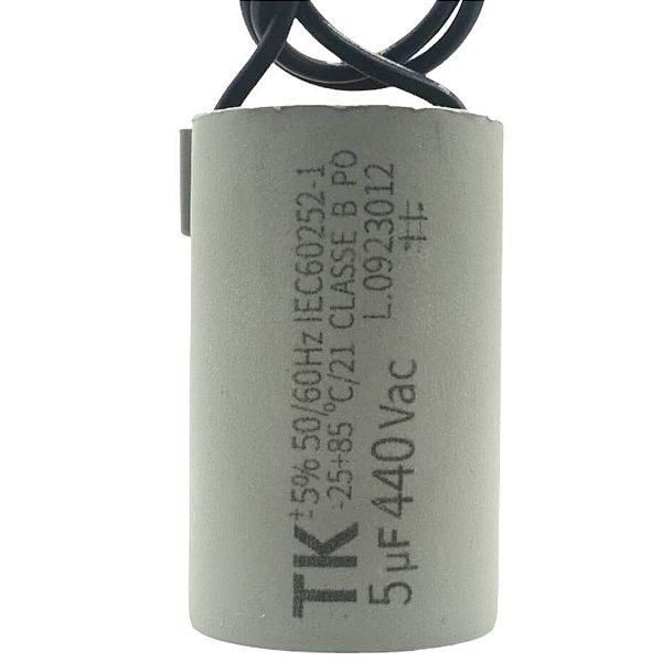 CAPACITOR PPM 5UF 440/450VAC 5%  50/60hz FIO TK
