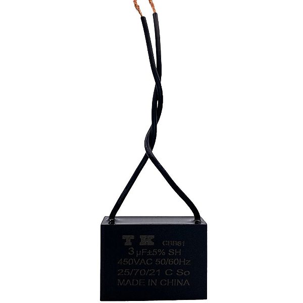 CAPACITOR PPM 3UF 450VCA FIO 3UF 450V CBB61 TK