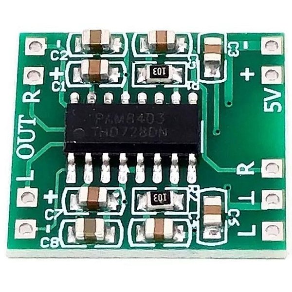 MINI MÓDULO AMPLIFICADOR DIGITAL PAM8403 * 3W CLASSE D