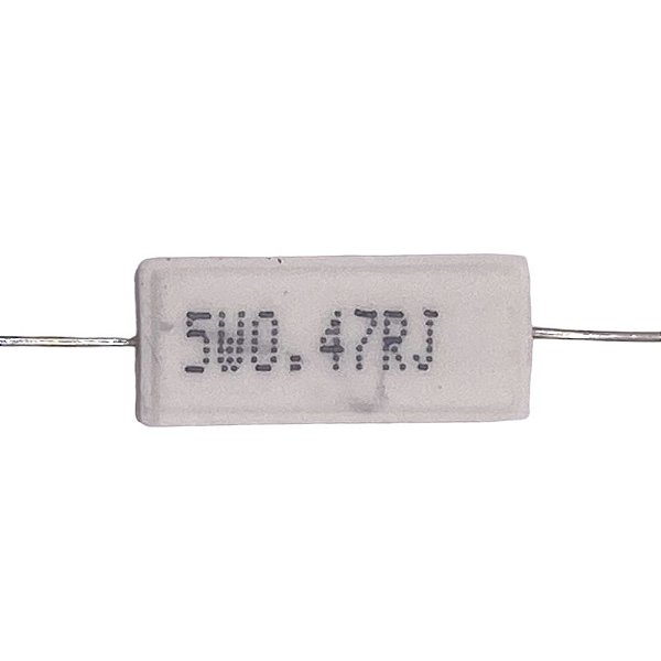 RESISTOR PORCELANA 47R 5W  5% AXIAL ( 47R 5W )