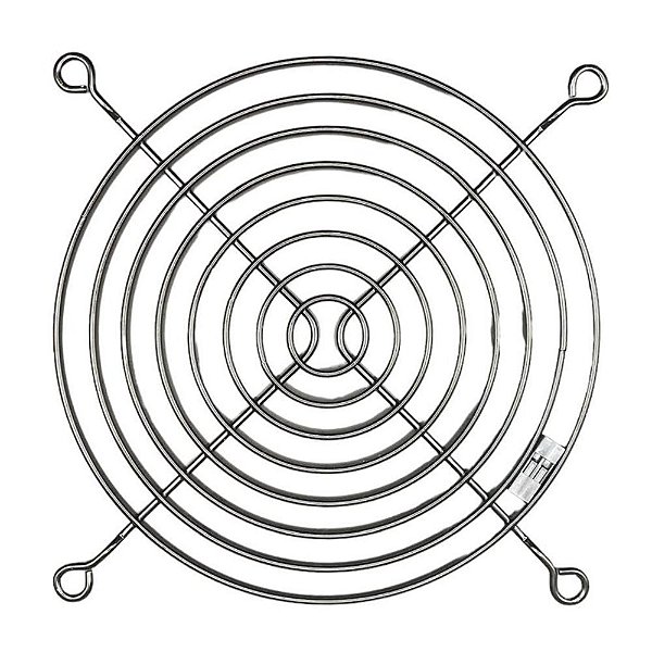 GRADE METÁLICA PRETA COOLER MICRO VENTILADOR 120X120