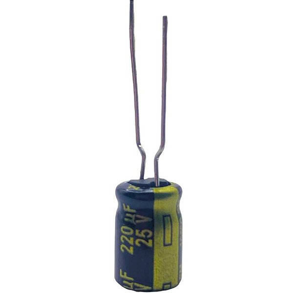 CAPACITOR ELETROLICO 220UF 25V + 20% 105°C EEUFM1E22