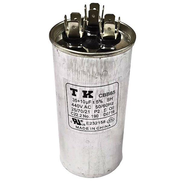 CAPACITOR DE PARTIDA FAST-ON 35+10UF 440V 50X105MM TK