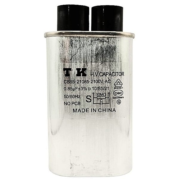 CAPACITOR OVAL MICROONDAS 0,80UF 2100 V-CB85=SUP 0,5 KVAR-32X52 TK
