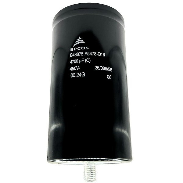 CAPACITOR GIGA 4700UF 450V B43875A5478Q15 75X145MM PARAFUSO M6 EPCOS