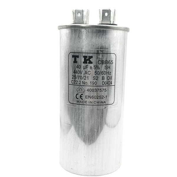 CAPACITOR ELETROLITICO 40UF 440V CBB65 50X105MM TK