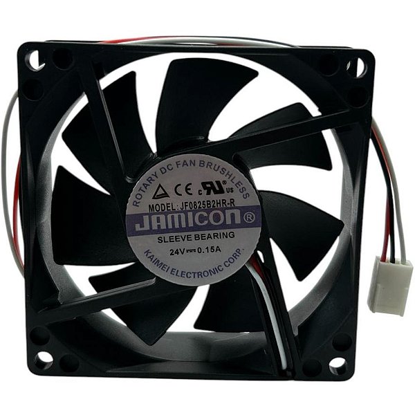 VENTILADOR 80X80X25MM 24V 0.15A JF0825B2HR-R BUCHA JAMICON