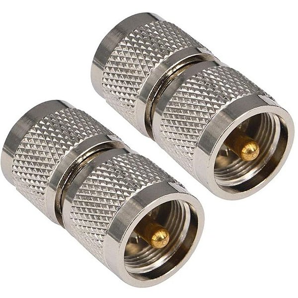 CONECTOR EMENDA UHF MACHO PARA UHF MACHO PLUGUE PL259 CONECTOR UHF RF