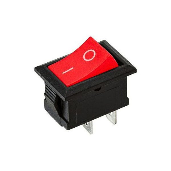 MINI CHAVE GANGORRA KCD11-101 2 TERMINAIS VERMELHA