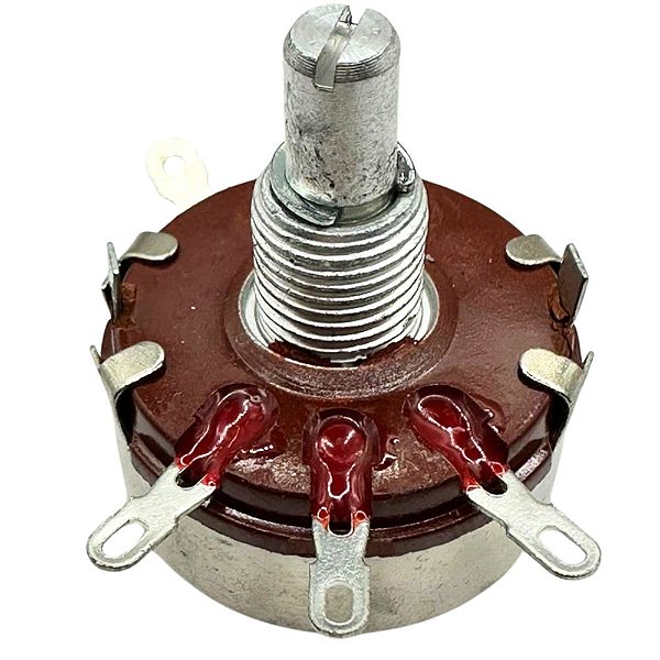 POTENCIÔMETRO 4.7M 28MM 2W EIXO METÁLICO SEM CHAVE - WTH118-2W