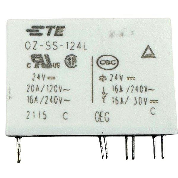 RELE DE ALTA POTÊNCIA OZ-SS-124L1 24V RELE OZSS124L1 16A 8P