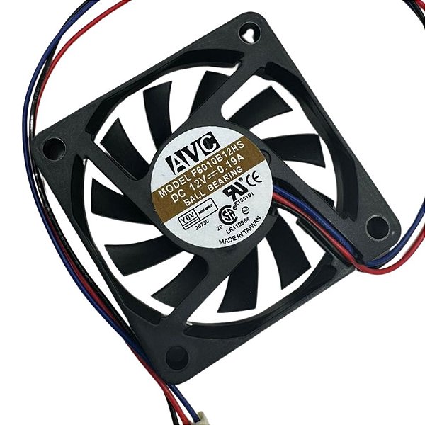 MIRCO VENTILADOR 60X60X10MM F6010B12HS 12V 0.19A  4800RPM AVC