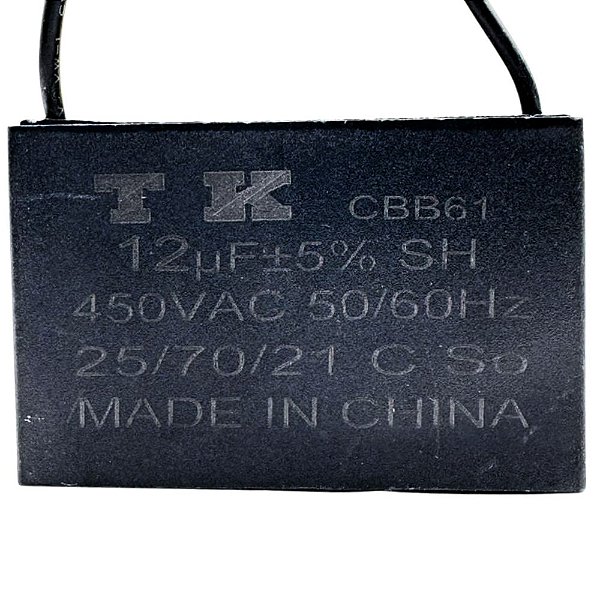 CAPACITO PPM 12UF 450V FIO CBB61 TK