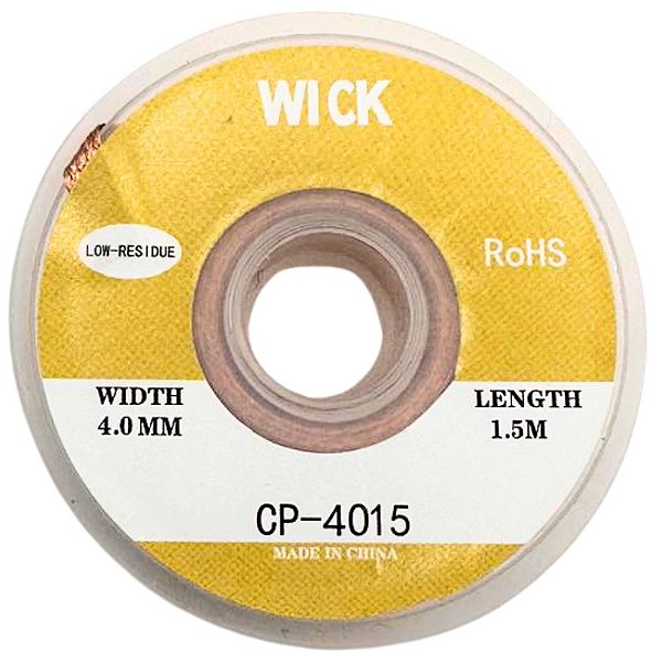 FITA MALHA DESSOLDADORA 4,0MM ROLO COM 1,5 METROS CP-4015 WICK