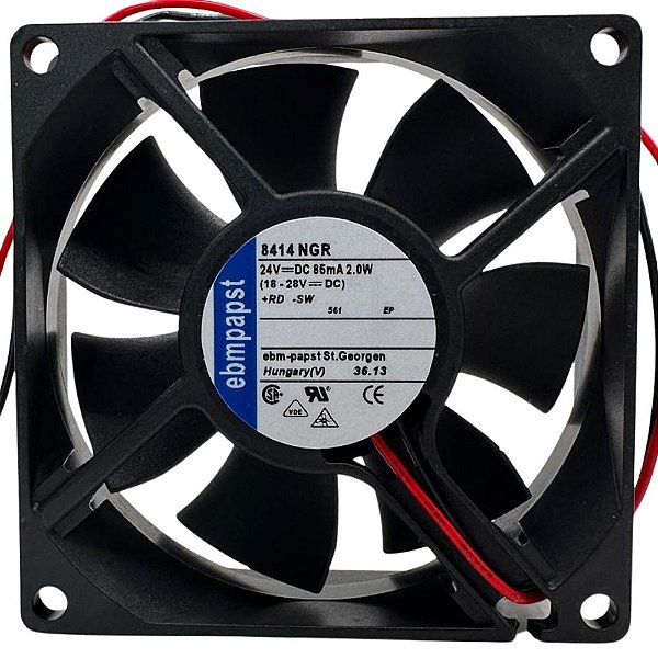 MICROVENTILADOR EBMPAPST MASTERDRIVE 8414 NGH 24V DC 114MA 2,8W 18-26V DC