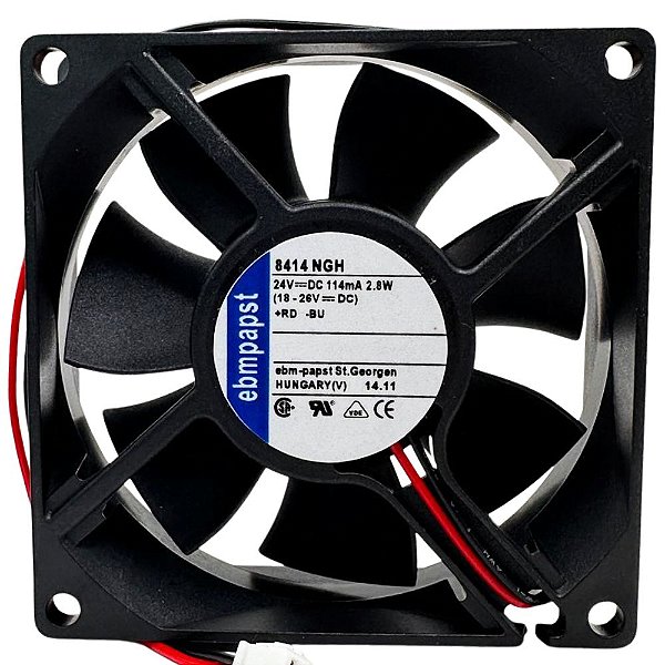 VENTILADOR EBMPAPST MASTERDRIVE 8414 NGR 24V 2.0W 1.6A 80X80X25MM