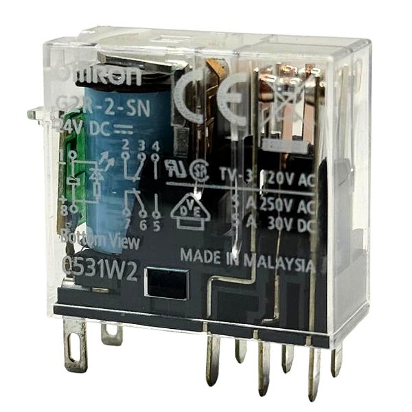 RELE OMRON 8 PINOS (2 NAF) G2R-2-SN 24VDC