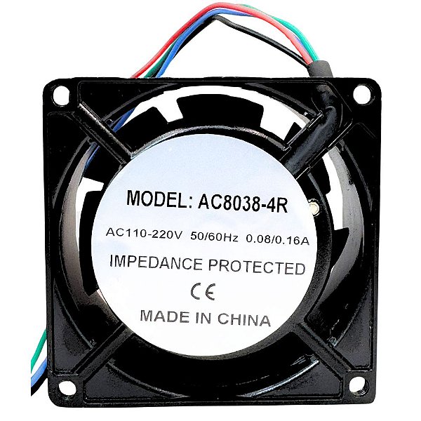 MICRO VENTOINHA FAN 80X80X38MM AC3038-4R 110V 220V BIVOLT IMPEDANCE PROTECTED