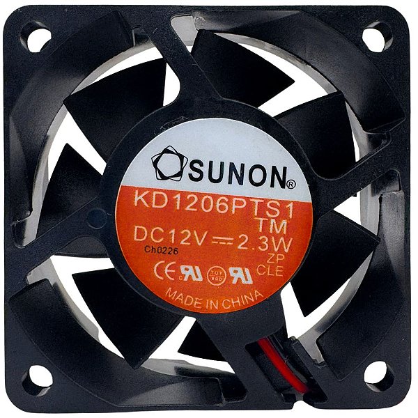 MICRO VENTILADOR KD1206PTS1 DC 12V 2.3W SUNON 60X60X25MM