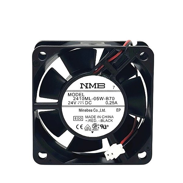 MICRO VENTILADOR 2410ML-05W-B70 - 24V / 0.25A / 2 FIOS / 60X60X25 NMB
