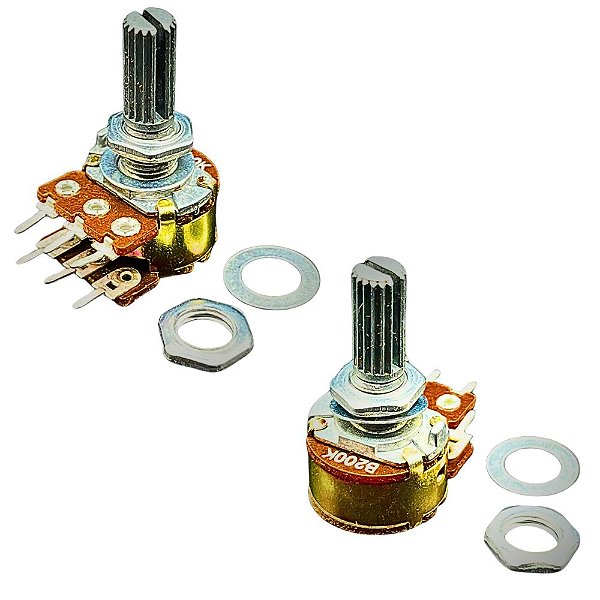 POTENCIOMETRO LINEAR B200K 16MM L20 IMPORTADO DUPLO