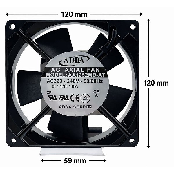 MICRO VENTILADOR AA1252MB-AT 120X120X25 ADDA