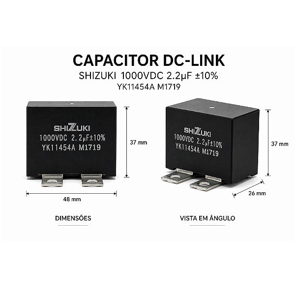 Capacitor SHIZUKI YK11454A M1719 1000VDC