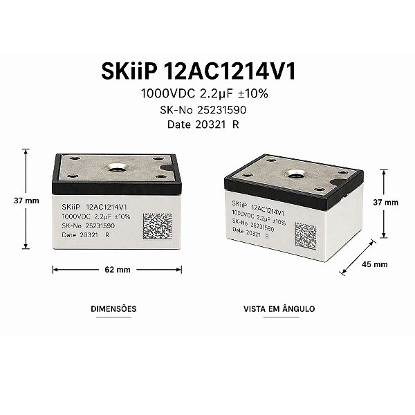 MÓDULO IGBT SKIIP 2AC12T4V1 18A 1,2CV SEMIKRON