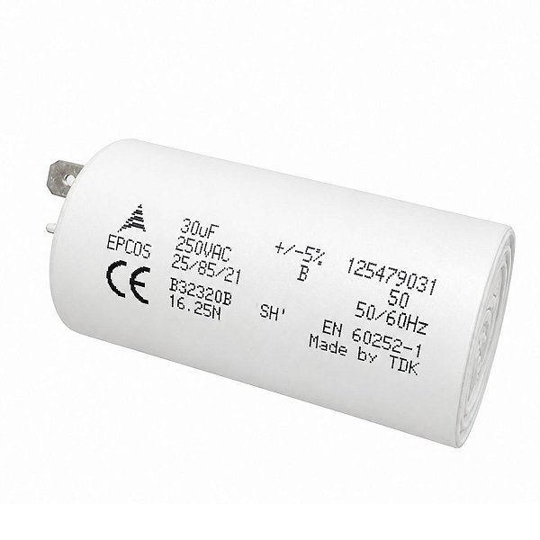 CAPACITOR 30UF 250VCA B32321-B1306-J010 35x65MM TERMINAL FAST-ON EPCOS