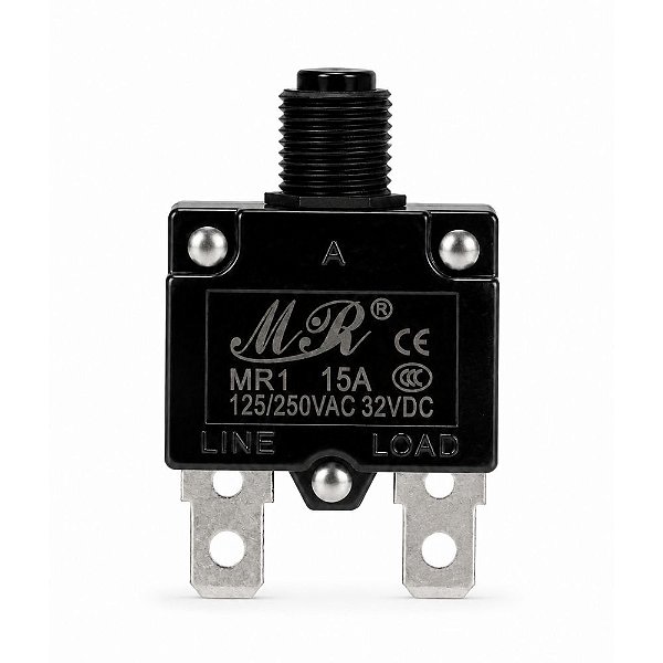 INTERRUPTOR TÉRMICO DE REINICIALIZAÇÃO MR1 125/250VAC 32VDC DISJUNTOR DE PROTEÇÃO CONTRA SOBRECARGA PROTETOR DE SOBRECARGA