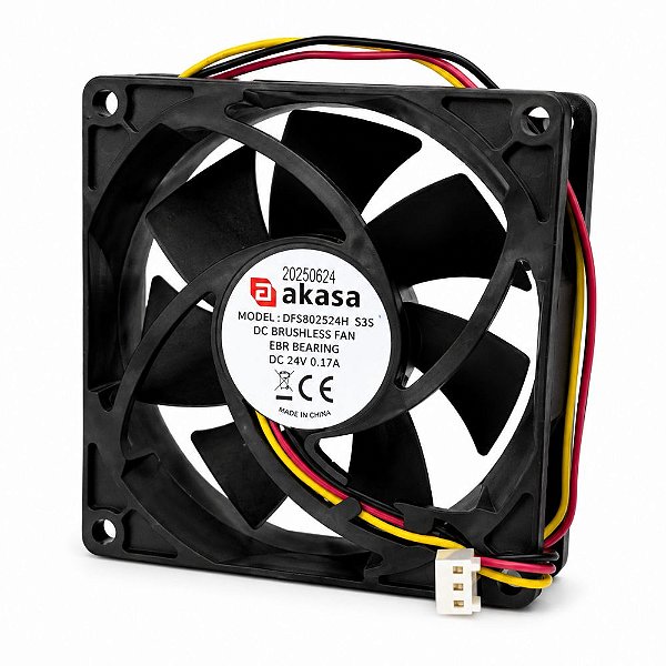 Mini Ventilador 80x80x25 24v 0,17a 3f Dfs802524h-s35 Cooler