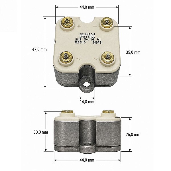 PONTE RETIFICADORA SEMIKRON 30A SKB30/16