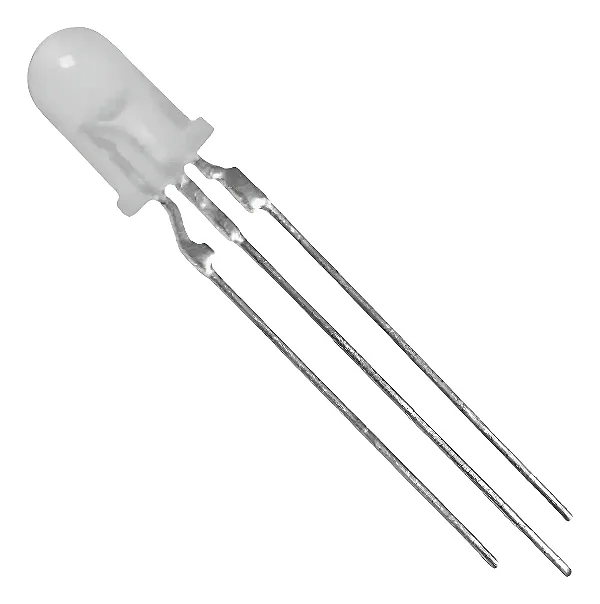 LED 5MM BICOLOR CATODO COMUM VM/VD LEITOSO 3 TERMINAIS