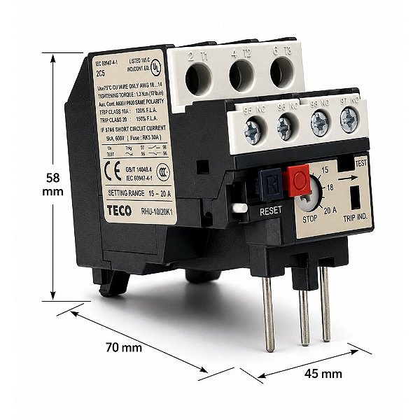 RHU-10/20K1 1000V TECO 15-20A