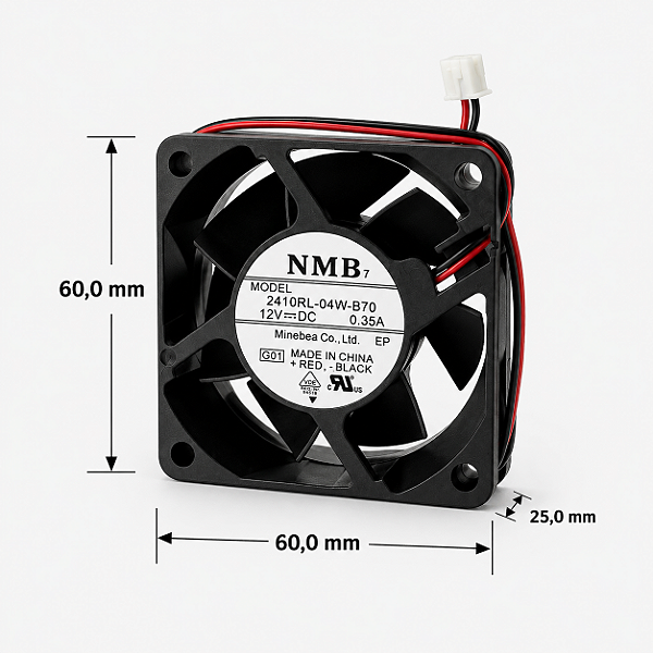 MICRO VENTILADOR 60X60X15 24V KF0615H2SR-R JAMICON