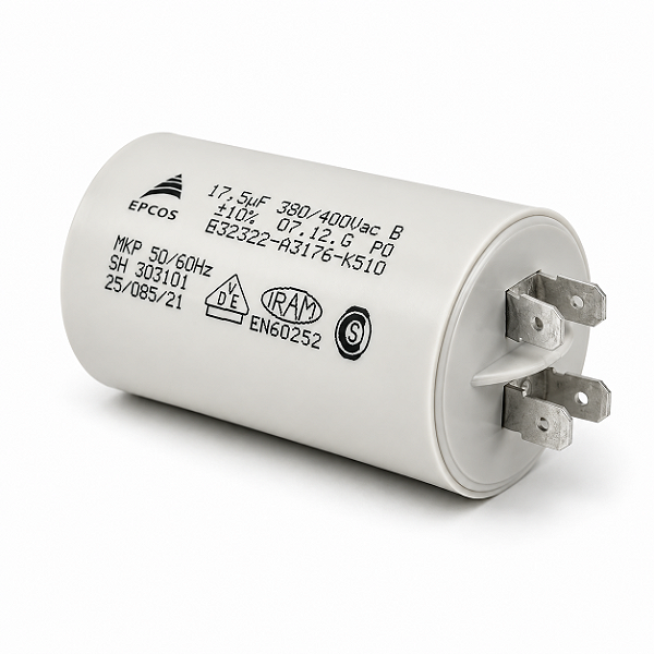 Capacitor De Partida 17,5uf 380/400v 40x71mm (fast-on)