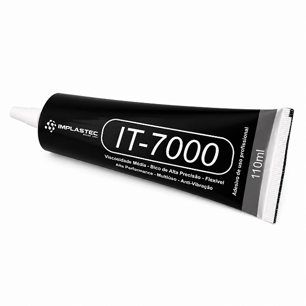 Cola Adesiva Multiuso Preto Implastec It-7000 110ml