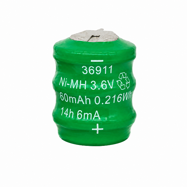 BATERIA BUJAO 3,6V 60MAH 3 TERMINAIS NI-CD