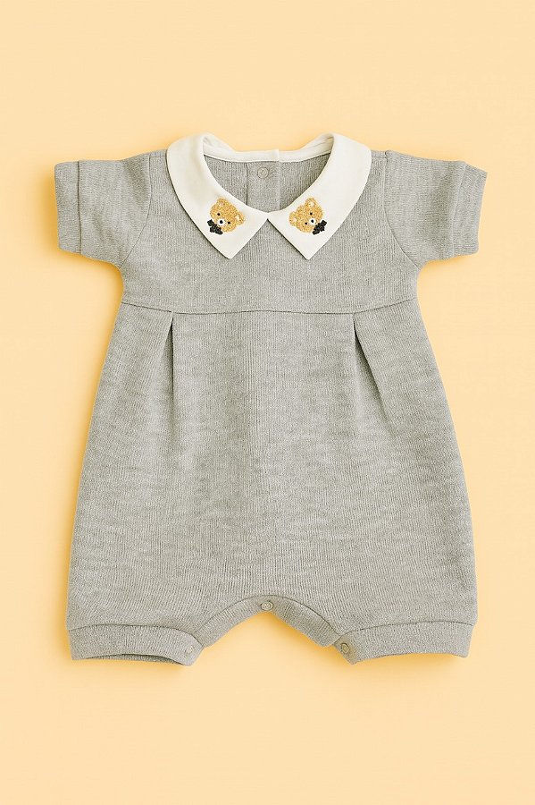 Macaquinho Cinza Ursinhos Tricô - Lista Rafael