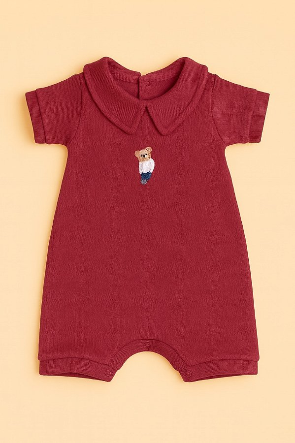 Macaquinho Vermelho Ursinho Tricô - Lista Rafael